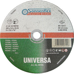7195GB - COMBINED UNIVERSAL GRINDING WHEELS FOR CUTTING STEEL AND STONE - Orig. Sonnenflex